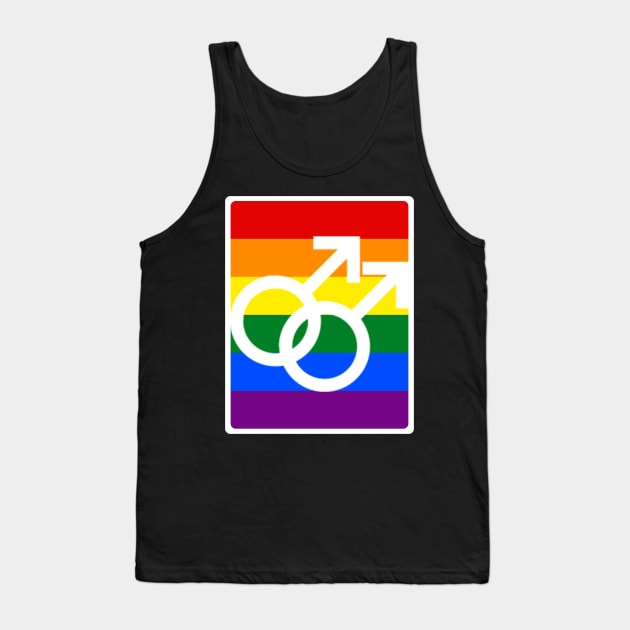 LGBT Gay Pride - Male Symbol Tank Top by gayprideandpassion